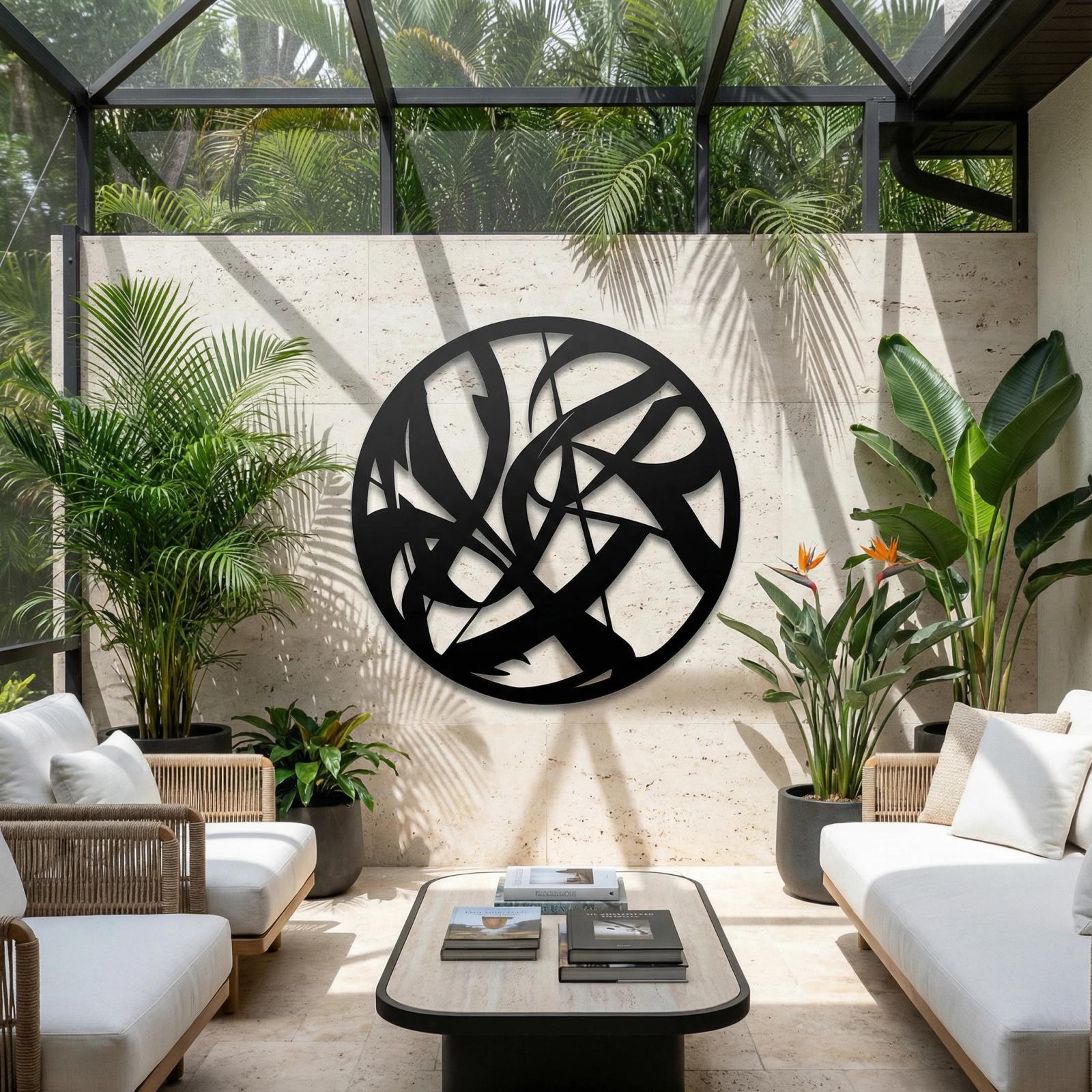 Geometric Square Metal Wall Art – The Monolith Square, Modern Living Room Decor. — 4