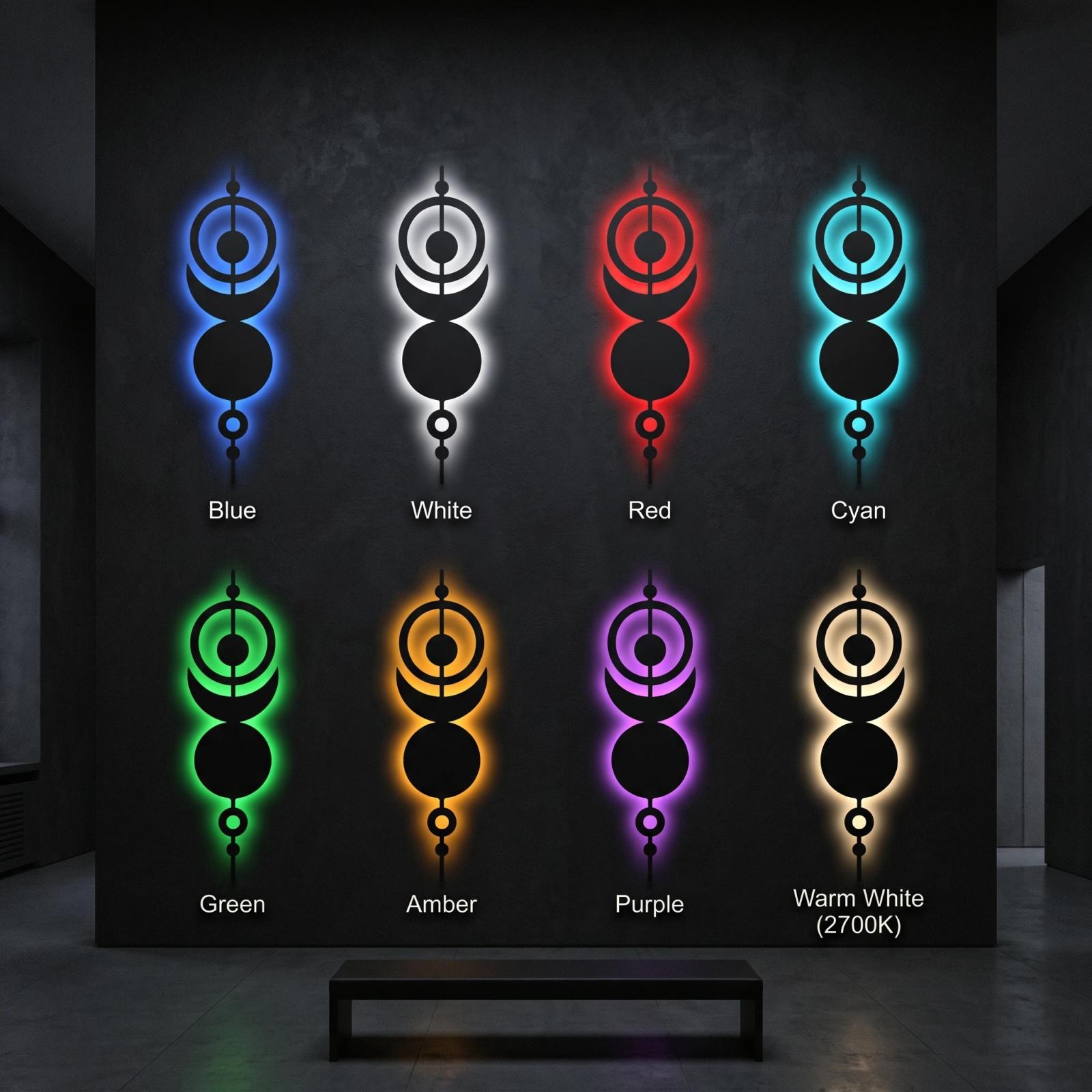Celestial Moon Phase Metal Wall Art – Mystic Alignment, Zen Home Decor — 10