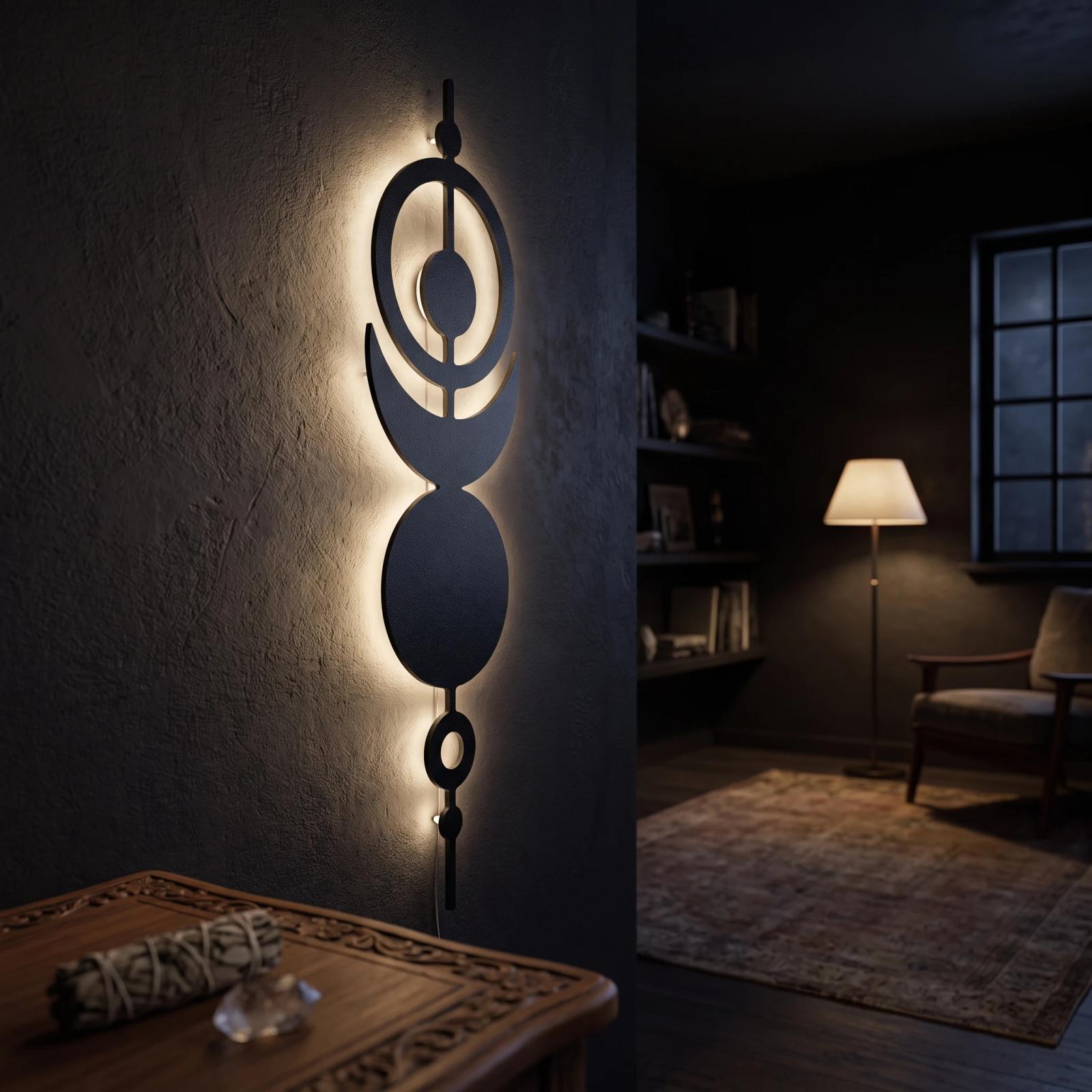 Celestial Moon Phase Metal Wall Art – Mystic Alignment, Zen Home Decor — 7