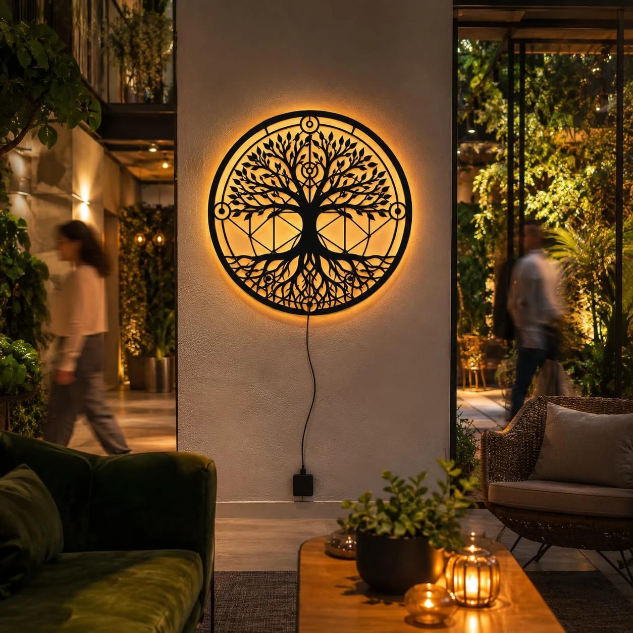 Tree of Life Metal Wall Art – Rooted Heritage, Spiritual Living Room Decor