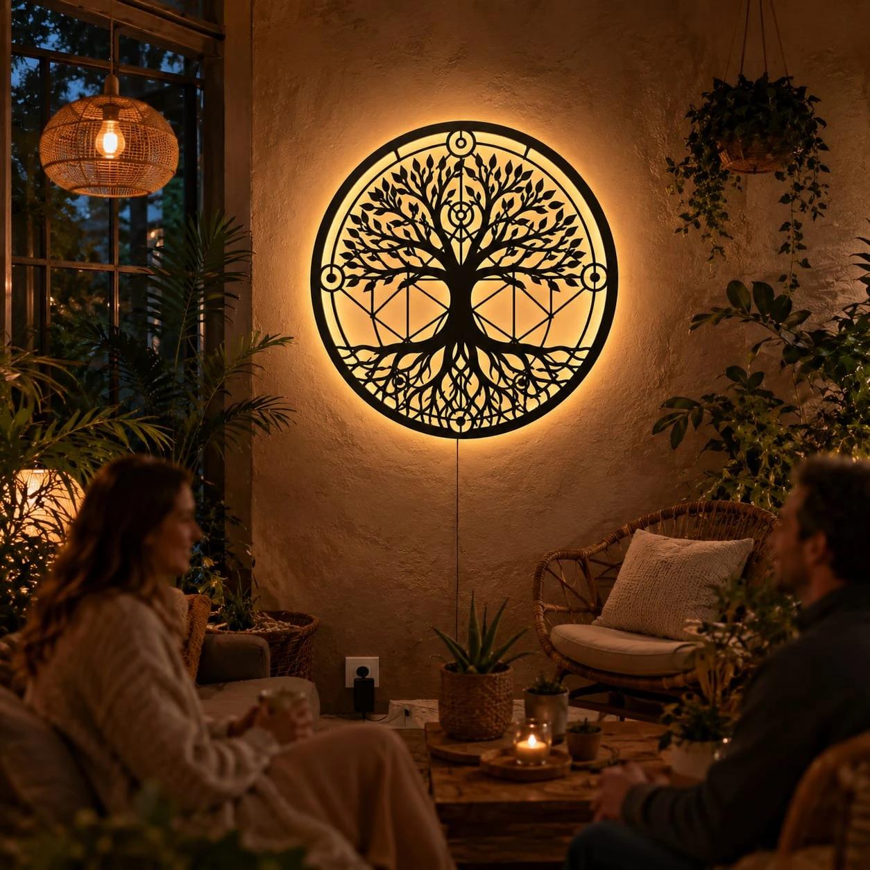Tree of Life Metal Wall Art – Rooted Heritage, Spiritual Living Room Decor — 2