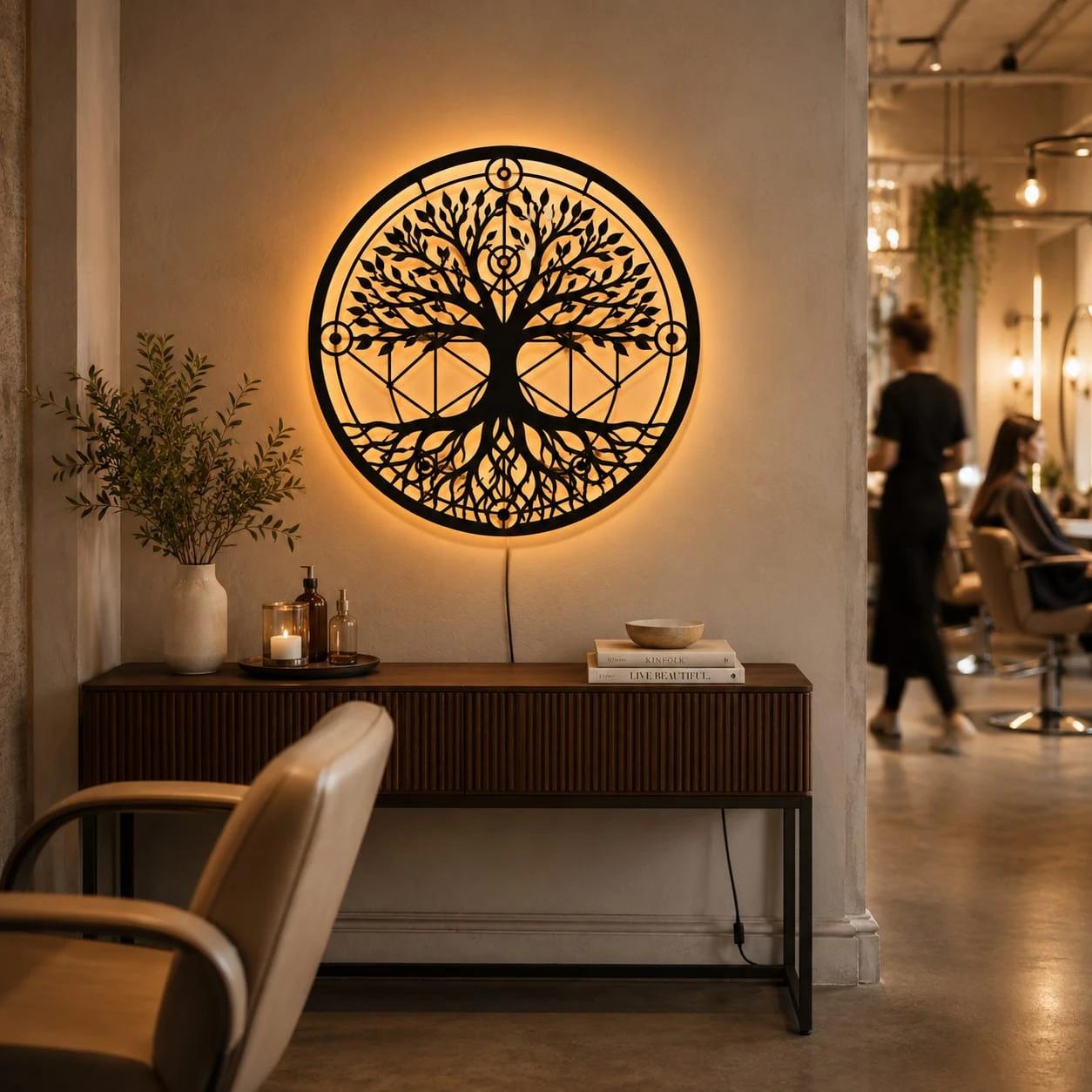 Tree of Life Metal Wall Art – Rooted Heritage, Spiritual Living Room Decor — 3
