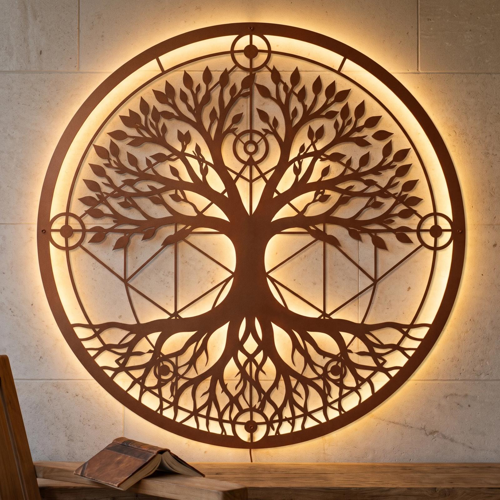 Tree of Life Metal Wall Art – Rooted Heritage, Spiritual Living Room Decor — 8