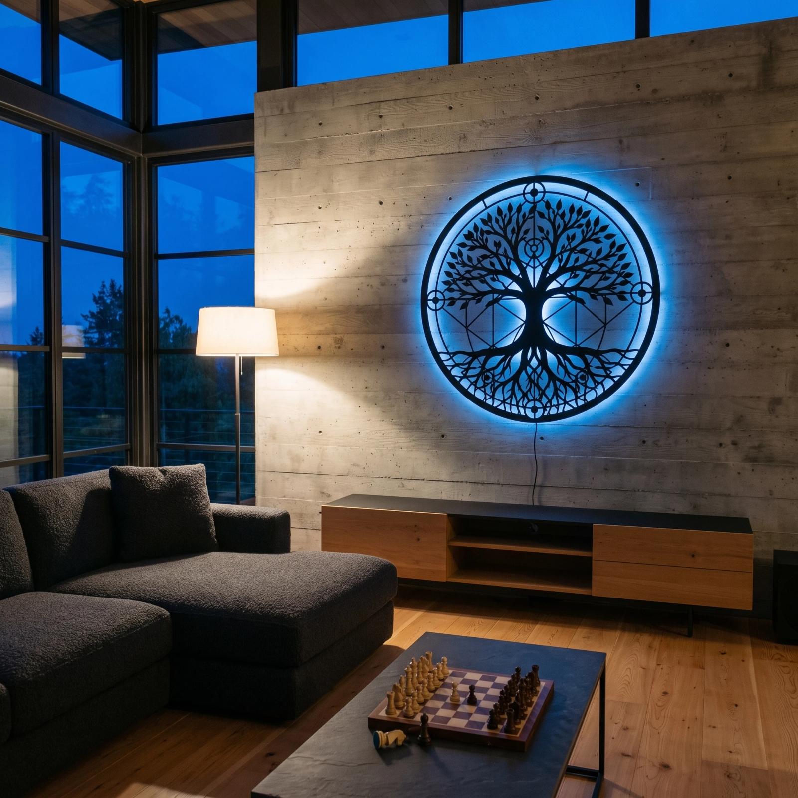 Tree of Life Metal Wall Art – Rooted Heritage, Spiritual Living Room Decor — 9
