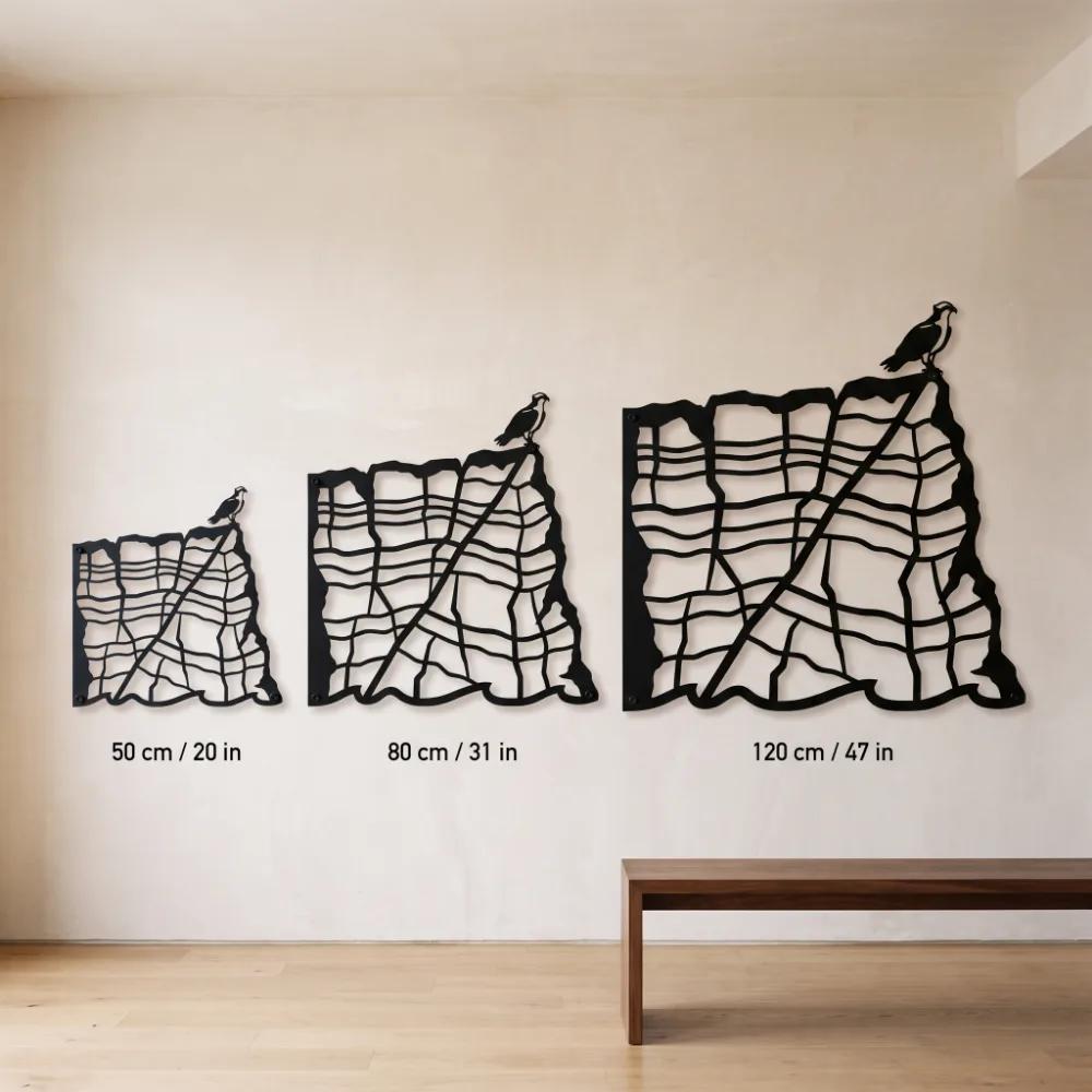 Osprey Cliff Metal Wall Art – Cliff Sentinel, Rustic Living Room Nature Decor — 10