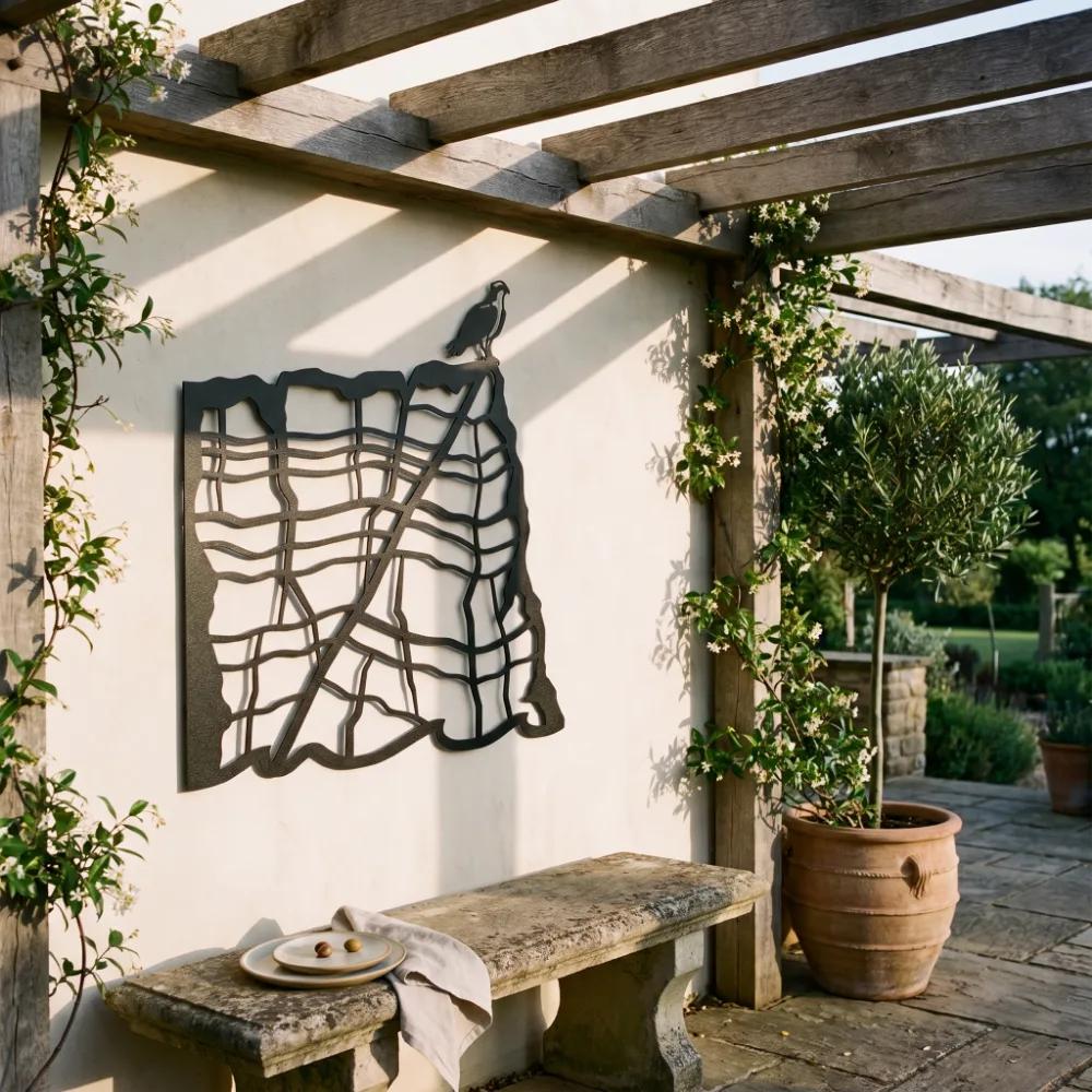 Osprey Cliff Metal Wall Art – Cliff Sentinel, Rustic Living Room Nature Decor — 7