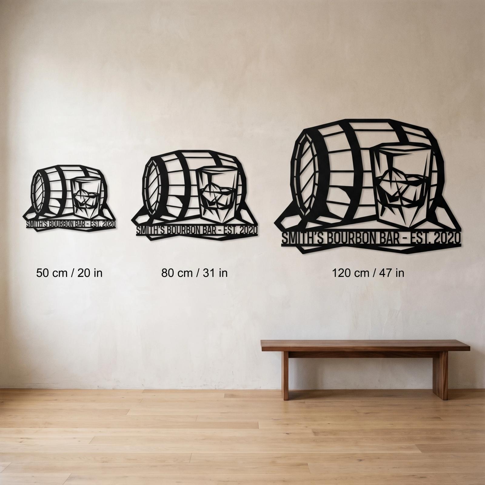 Bourbon Barrel Metal Bar Sign – Reserve Cask, Home Pub Decor For Husband — 10