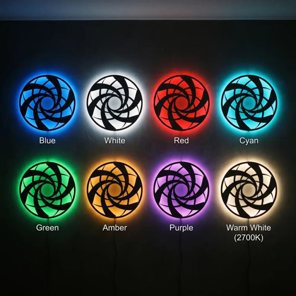 Abstract Metal Wall Art – Vortex Wheel, Modern Living Room Decor — 7