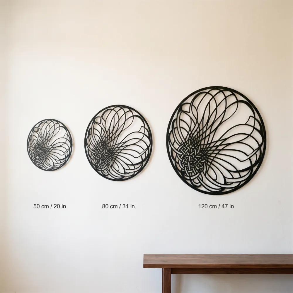 Spiral Metal Abstract Wall Art – Quiet Spiral, Living Room Entryway Decor — 7