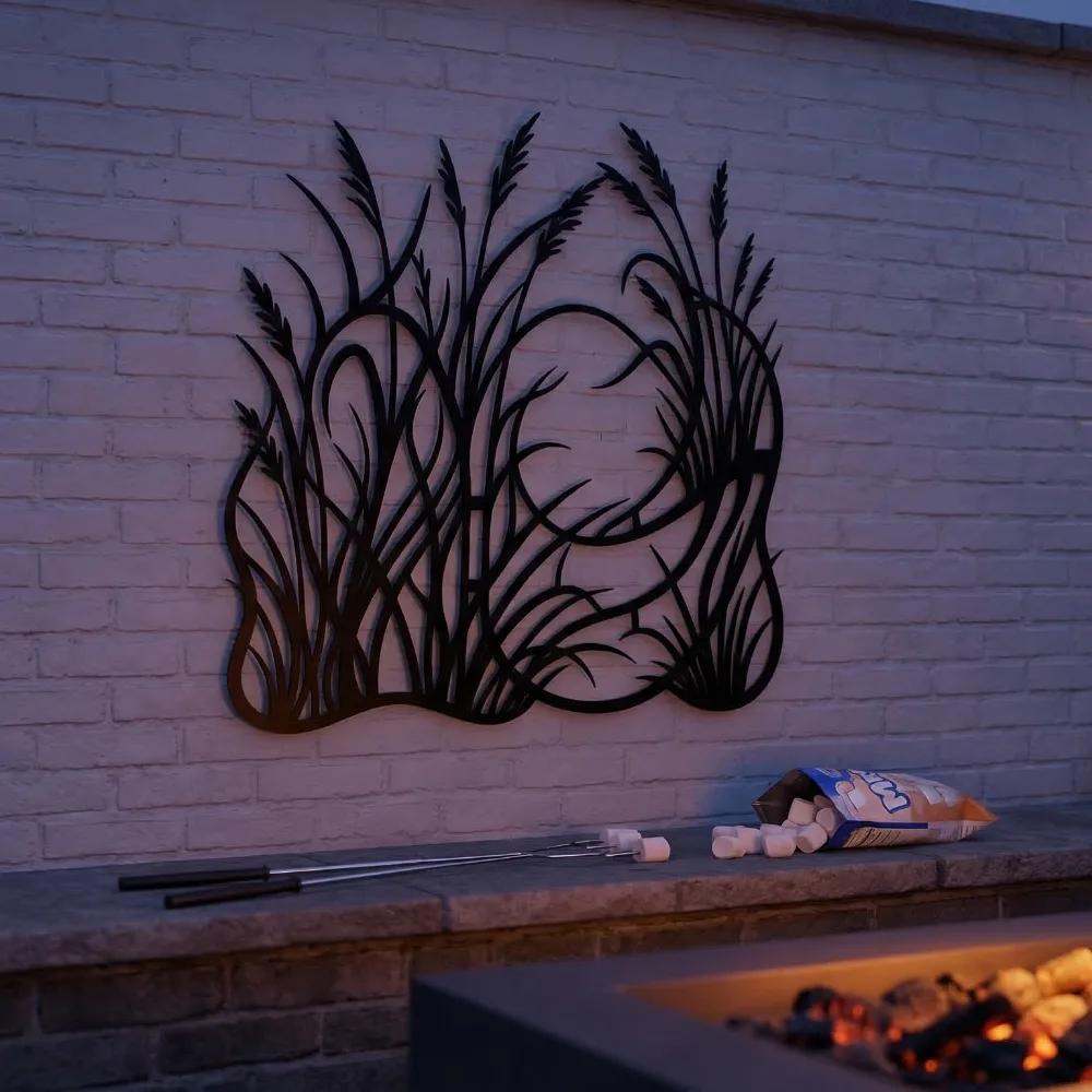 Prairie Grasses Metal Wall Art – Meadow Sunset Silhouette, Farmhouse Decor — 9