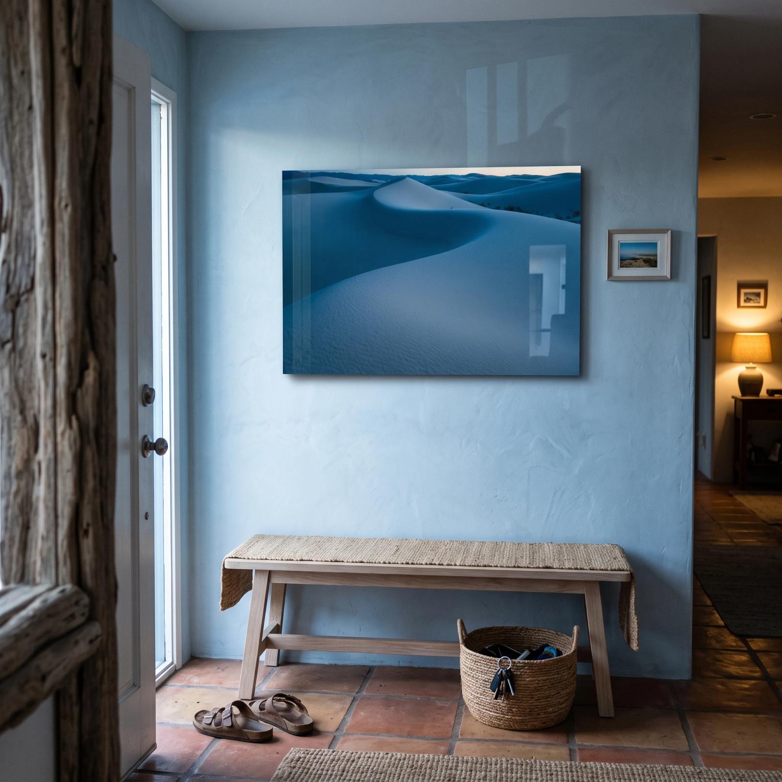 Desert Dune Wall Art Blue Hour Ridgeline | Glass Wall Art — 5