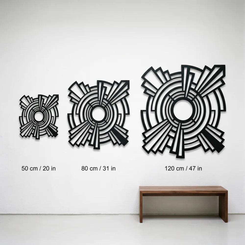 Geometric Deco Burst Metal Wall Art – Sonic Sphere, Modern Living Room Decor — 10