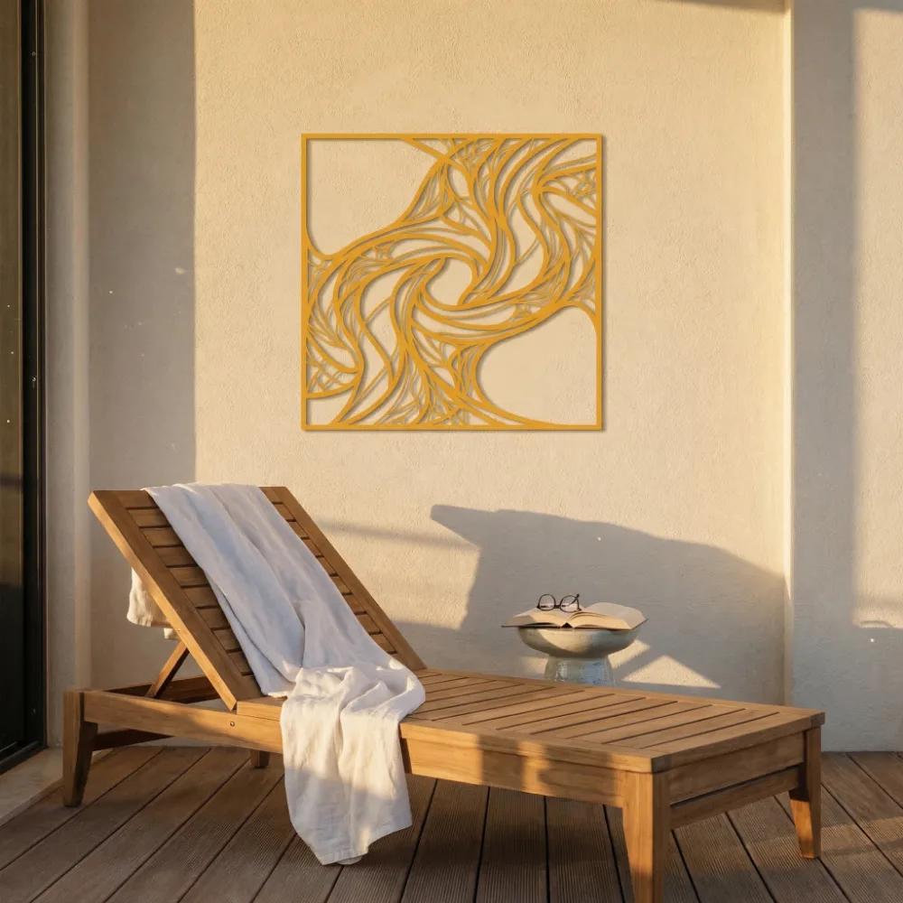 Abstract Waves Metal Wall Art – Swirling Motion, Modern Living Room Decor — 10