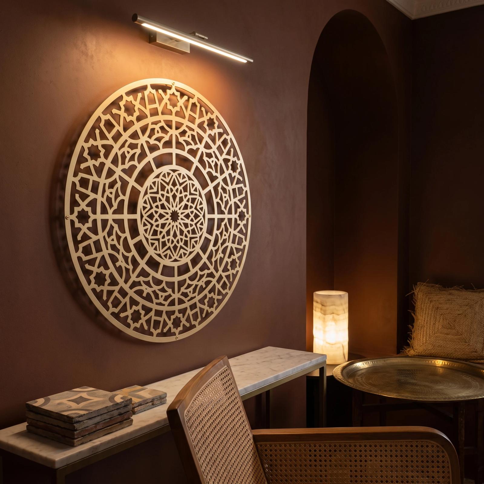 Moroccan Mandala Metal Wall Art Round Geometric Rosette – Alhambra Bloom, Living Room Decor — 3