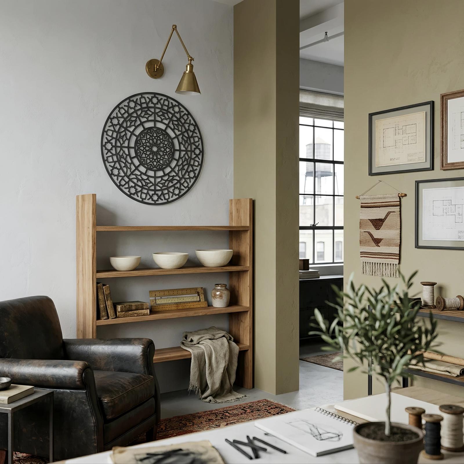 Geometric Mandala Metal Wall Art – Sacred Geometry, Modern Spiritual Home Decor — 3