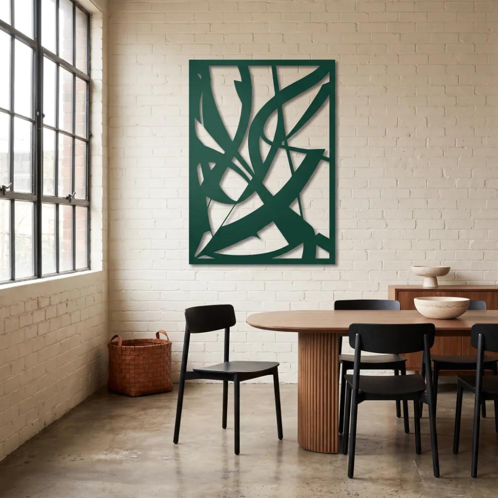 Abstract Ribbon Metal Wall Art – Kinetic Flora, Modern Home Office Decor — 3