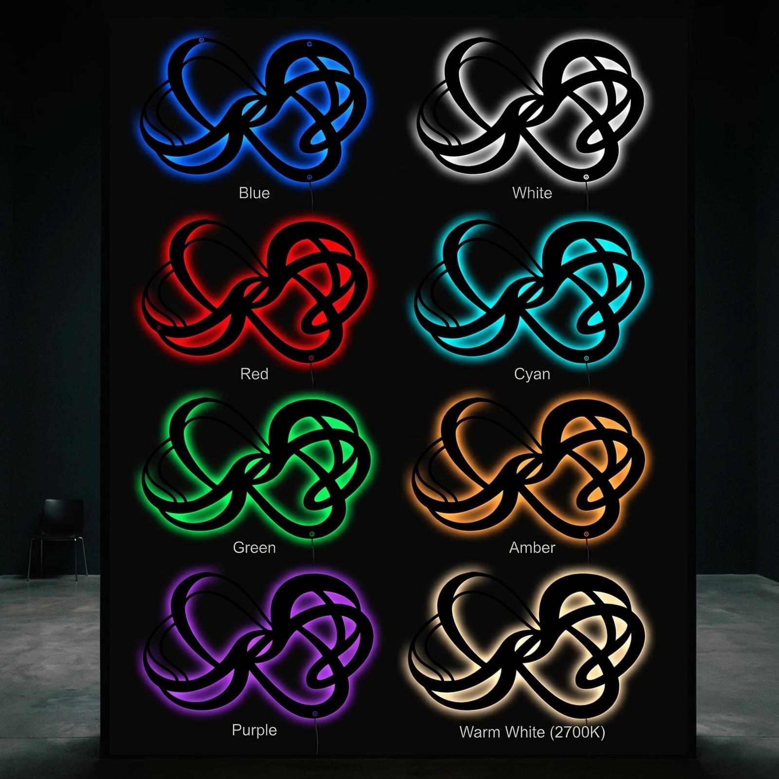 Fluid Infinity Metal Wall Art – Abstract Ribbon Knot, Modern Nursery & Bedroom Decor — 9