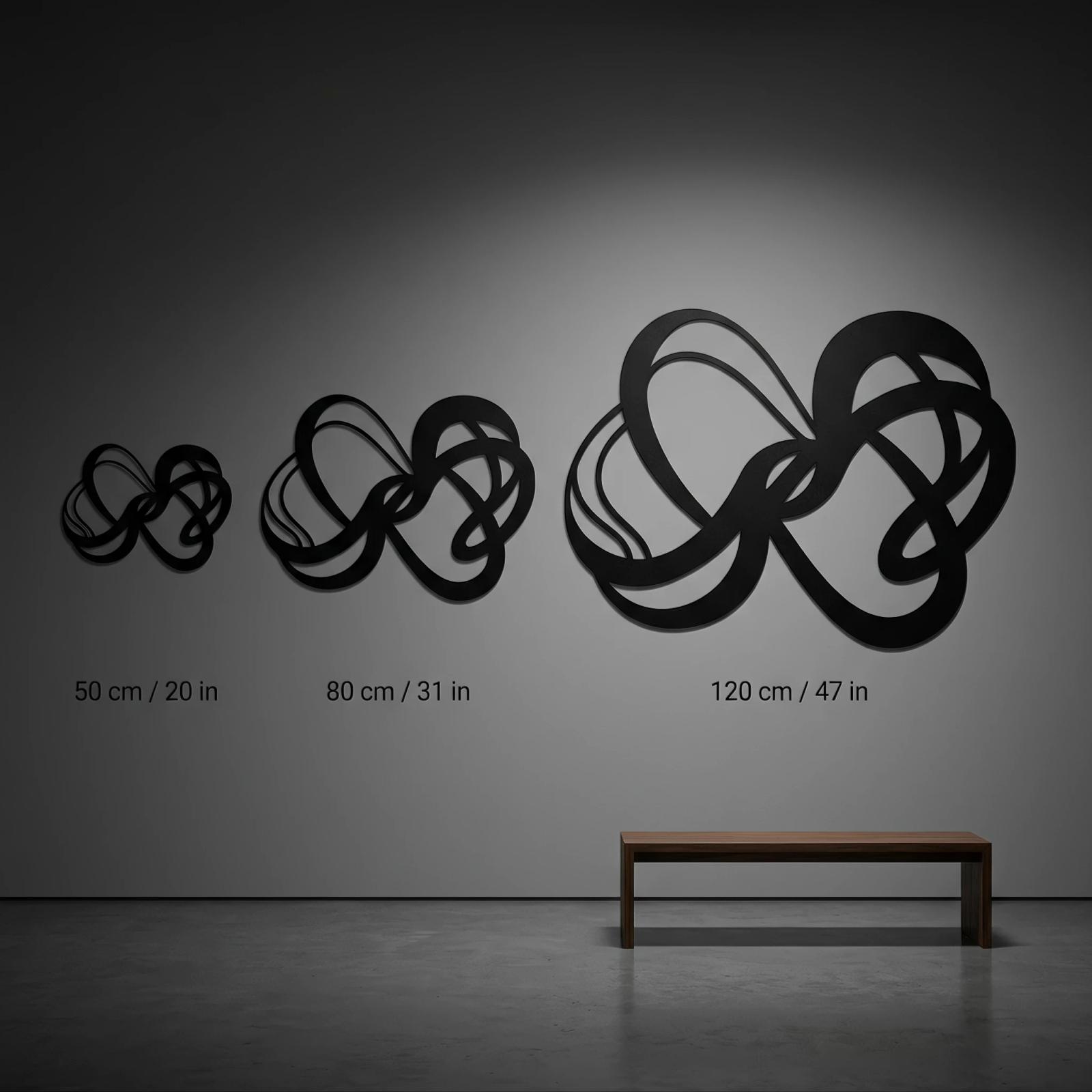 Fluid Infinity Metal Wall Art – Abstract Ribbon Knot, Modern Nursery & Bedroom Decor — 10