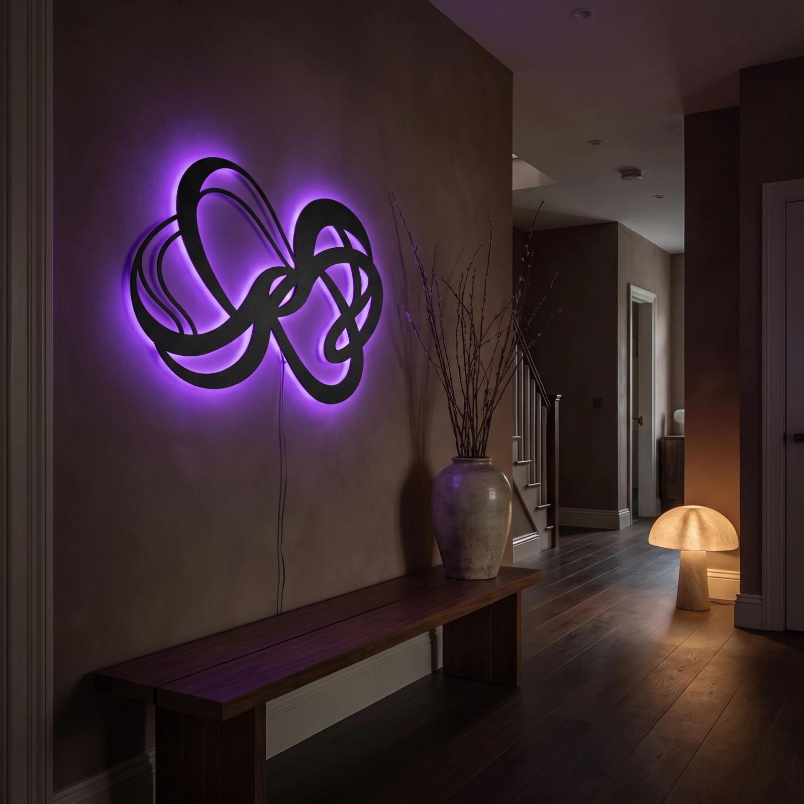 Fluid Infinity Metal Wall Art – Abstract Ribbon Knot, Modern Nursery & Bedroom Decor — 2