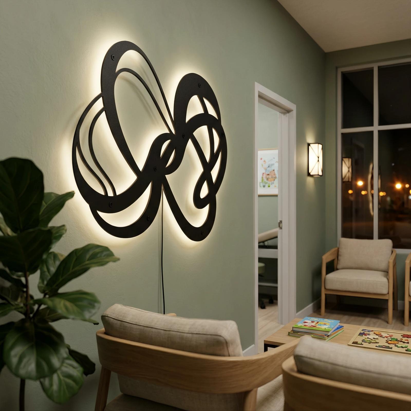 Fluid Infinity Metal Wall Art – Abstract Ribbon Knot, Modern Nursery & Bedroom Decor — 7
