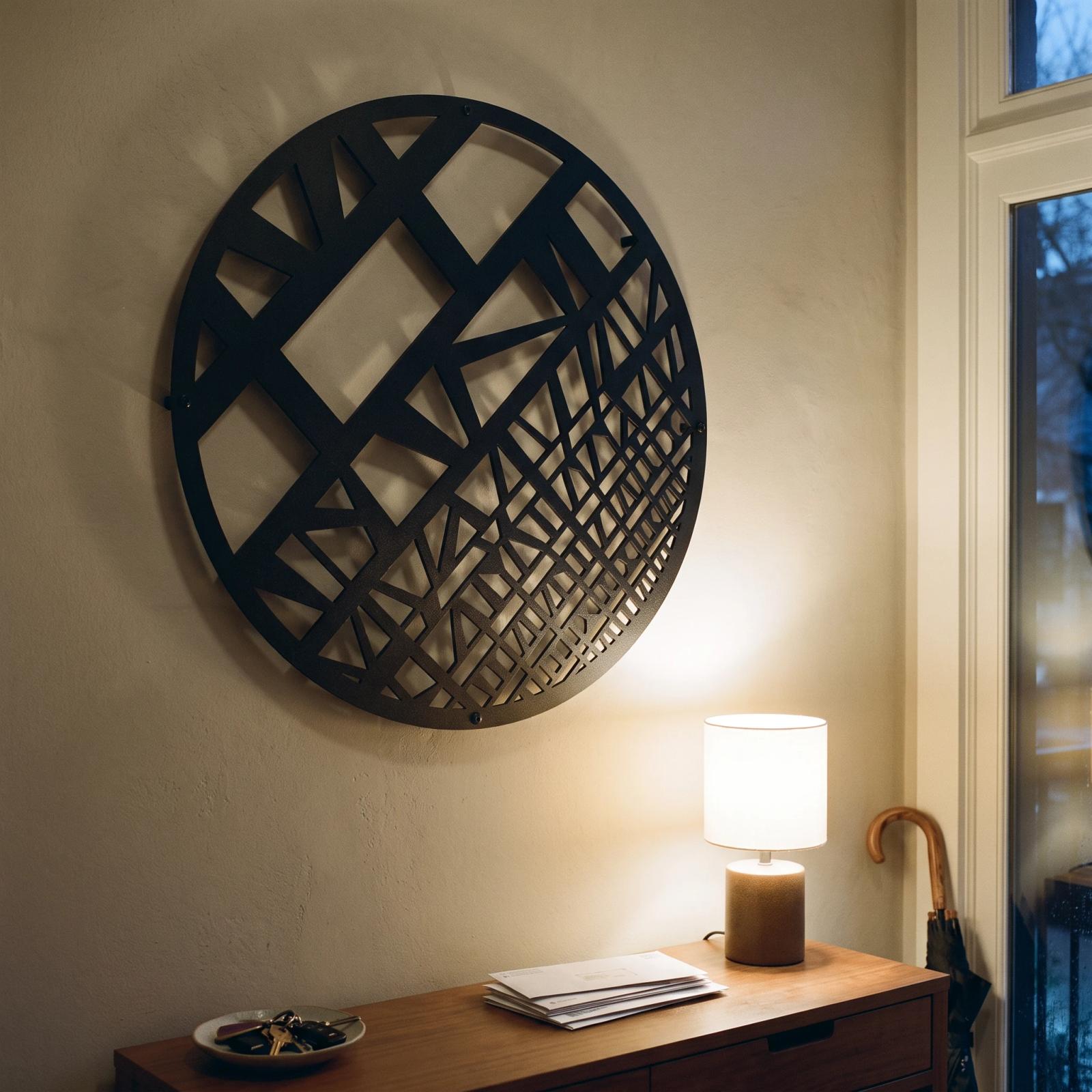 Geometric Globe Metal Wall Art – Fractured Meridian, Modern Living Room Decor — 4