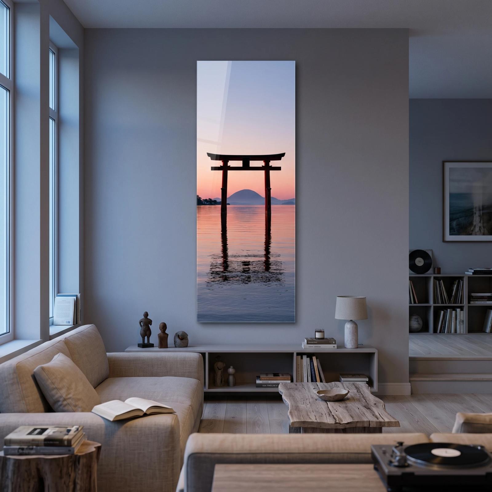 Japanese Torii Gate Wall Art Serene Dawn | Glass Wall Art — 3