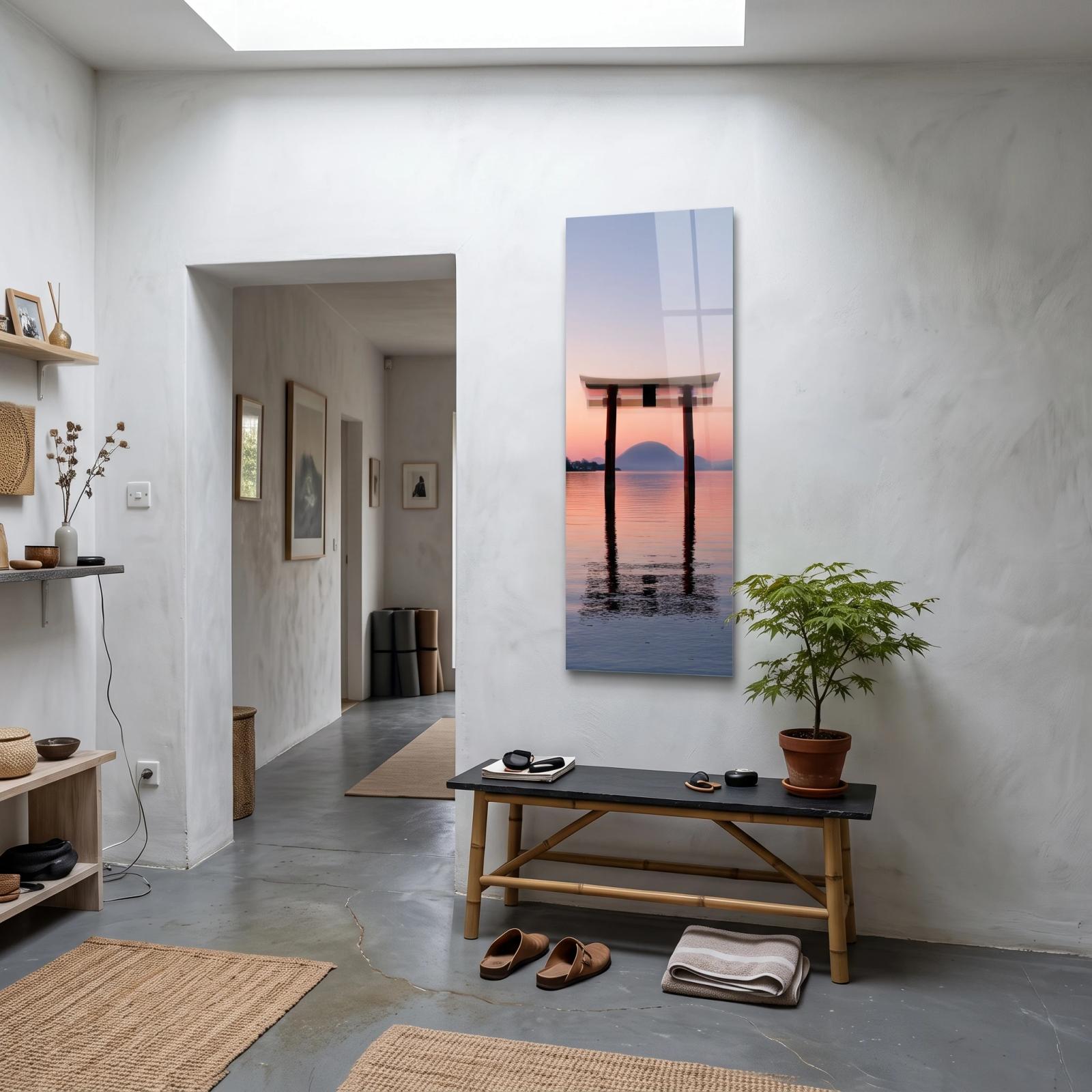 Japanese Torii Gate Wall Art Serene Dawn | Glass Wall Art — 4