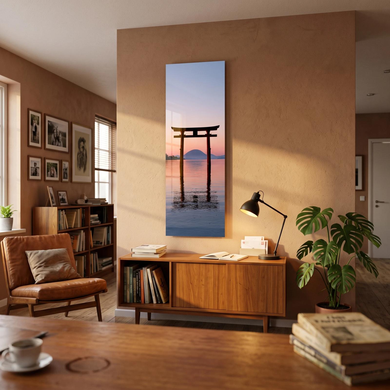 Japanese Torii Gate Wall Art Serene Dawn | Glass Wall Art — 5