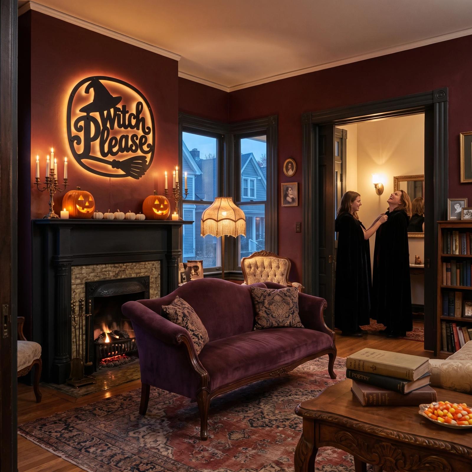 Witch Please Halloween LED Metal Wall Art – Hex Appeal, Porch & Living Room Decor — 2