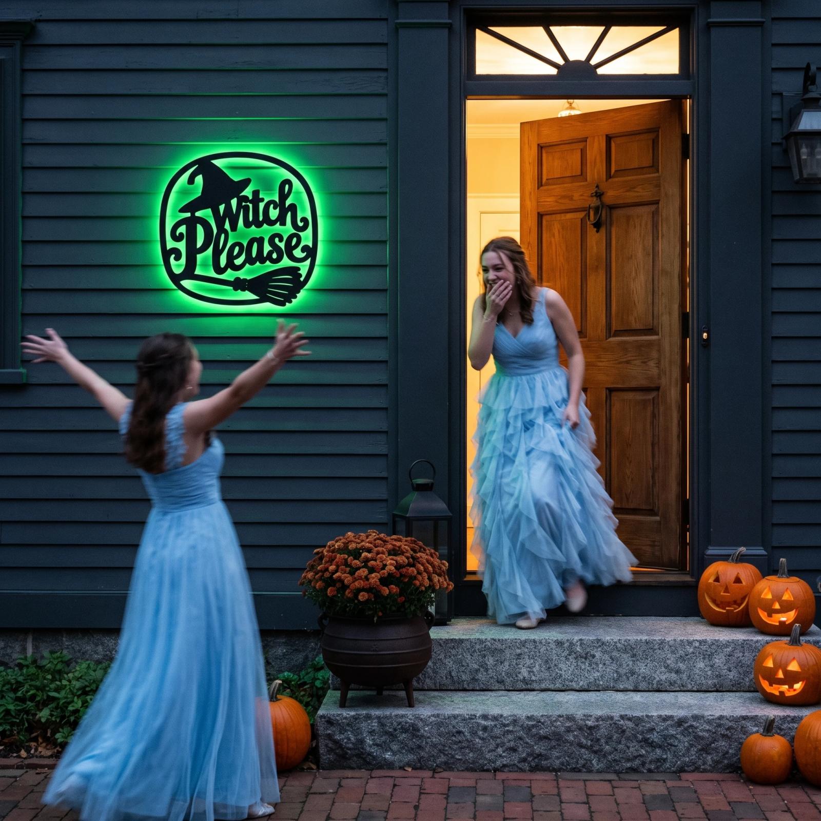 Witch Please Halloween LED Metal Wall Art – Hex Appeal, Porch & Living Room Decor — 7