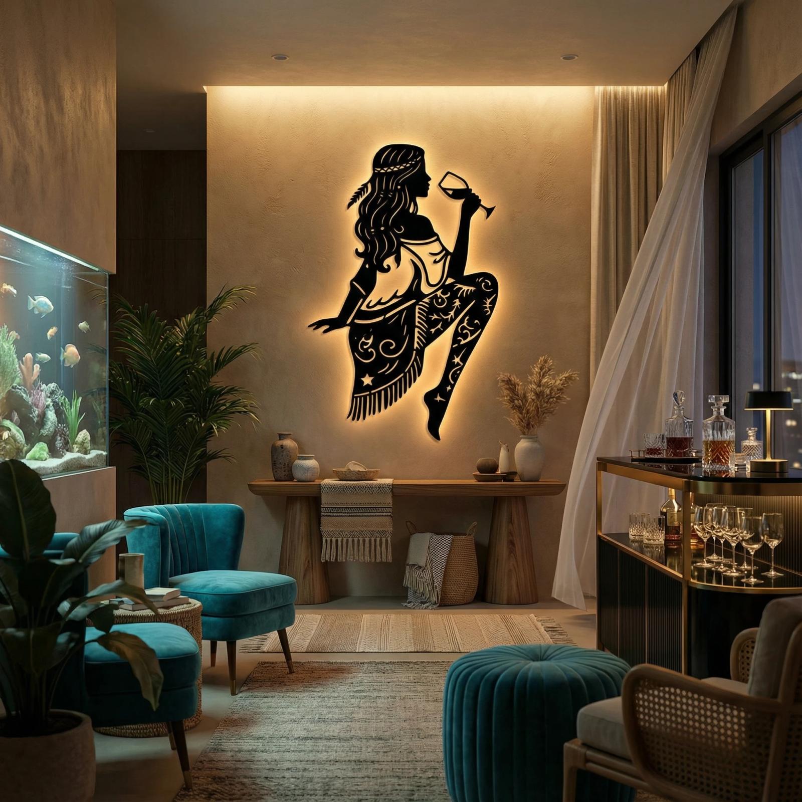 Solid Minimalist Metal Wall Art – The Monolith, Modern Living Room Decor