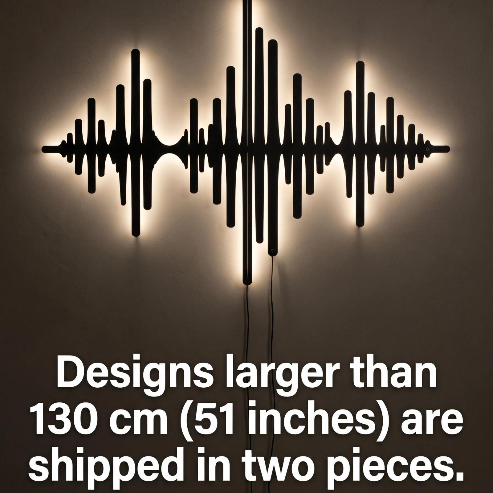 Sound Wave Metal Wall Art with LED Backlight – Echo Pulse, Music Studio Decor — 10