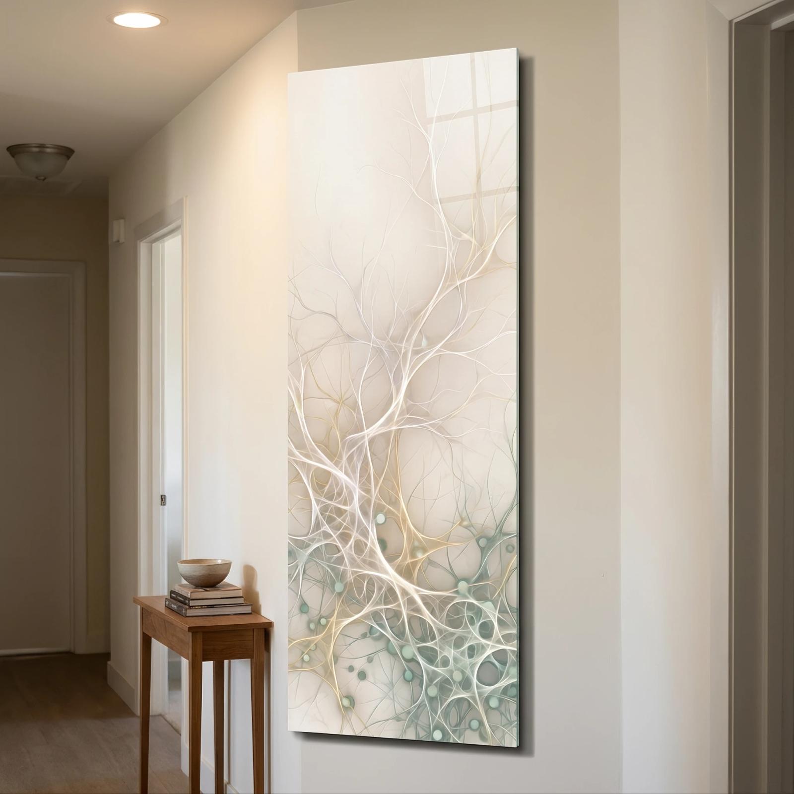 Neural Branches Tempered Glass Wall Art Ethereal Abstract Glass Wall Art — 5