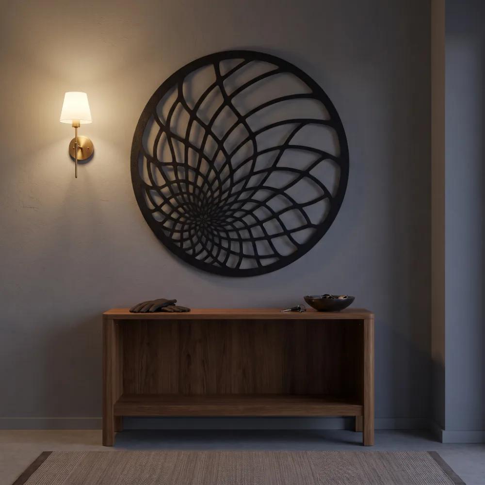 Nautilus Spiral Metal Wall Art – Spiral Nautilus, Modern Living Room Decor — 4
