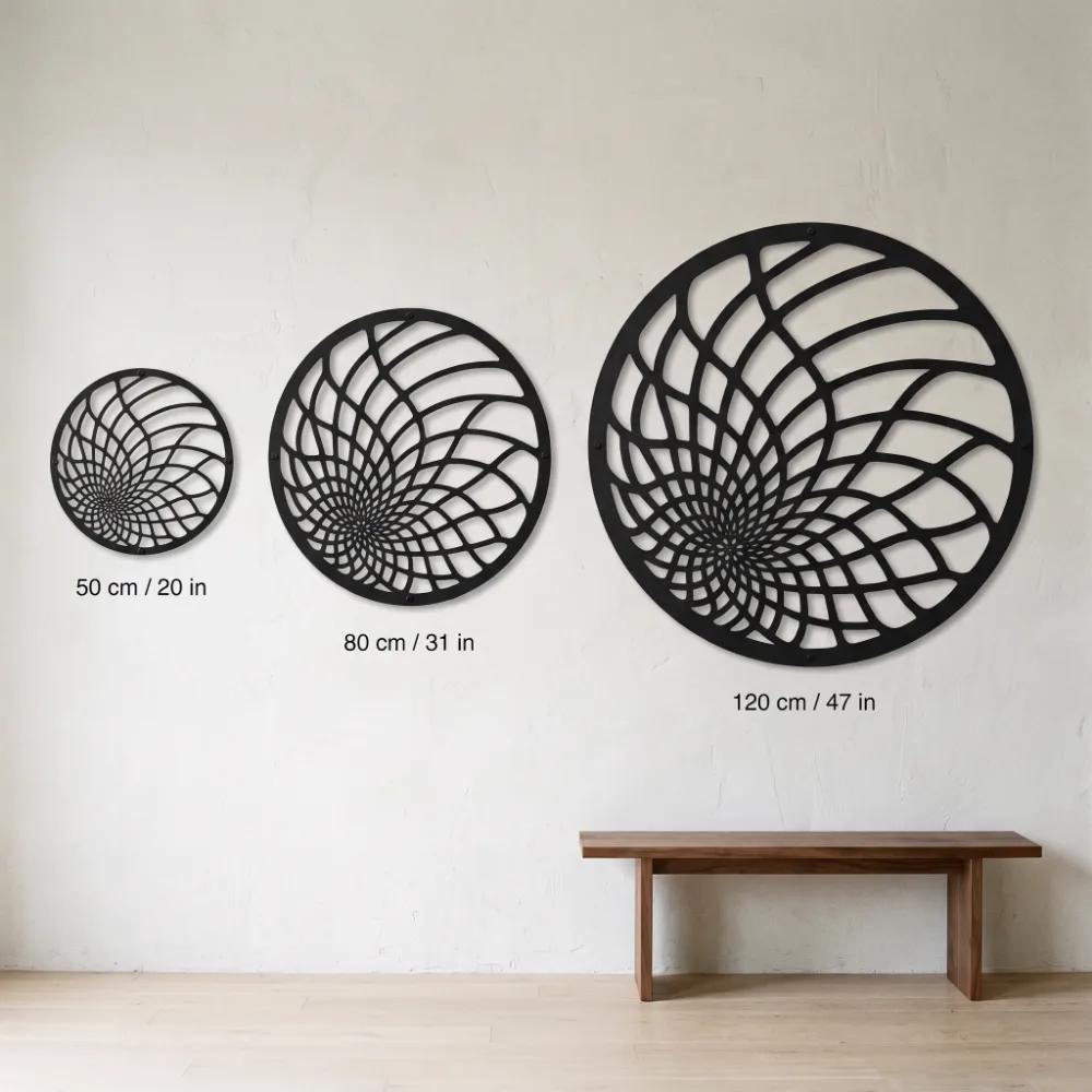 Nautilus Spiral Metal Wall Art – Spiral Nautilus, Modern Living Room Decor — 7