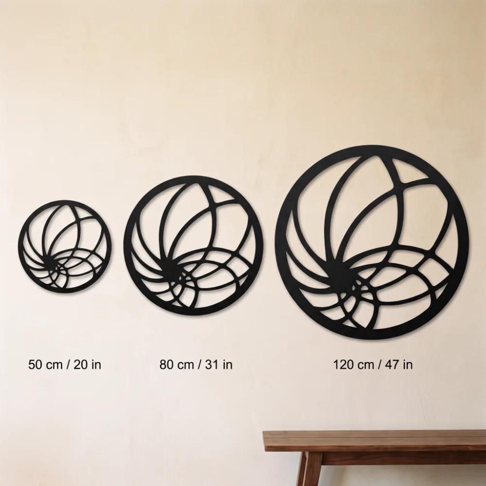 LED Nautilus Metal Wall Art – Nautilus Drift, Backlit Living Room Decor — 11
