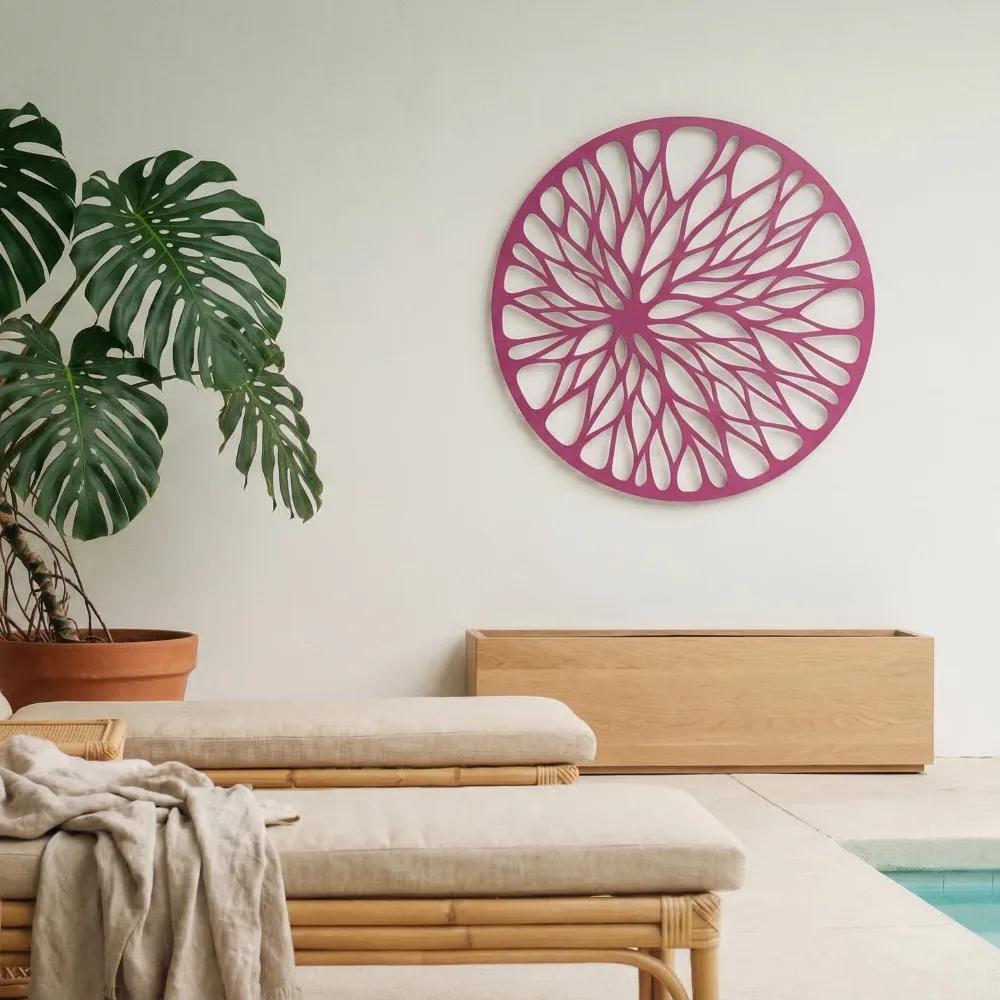 Abstract Floral Metal Wall Art – Bloom Burst, Round Living Room Decor — 10