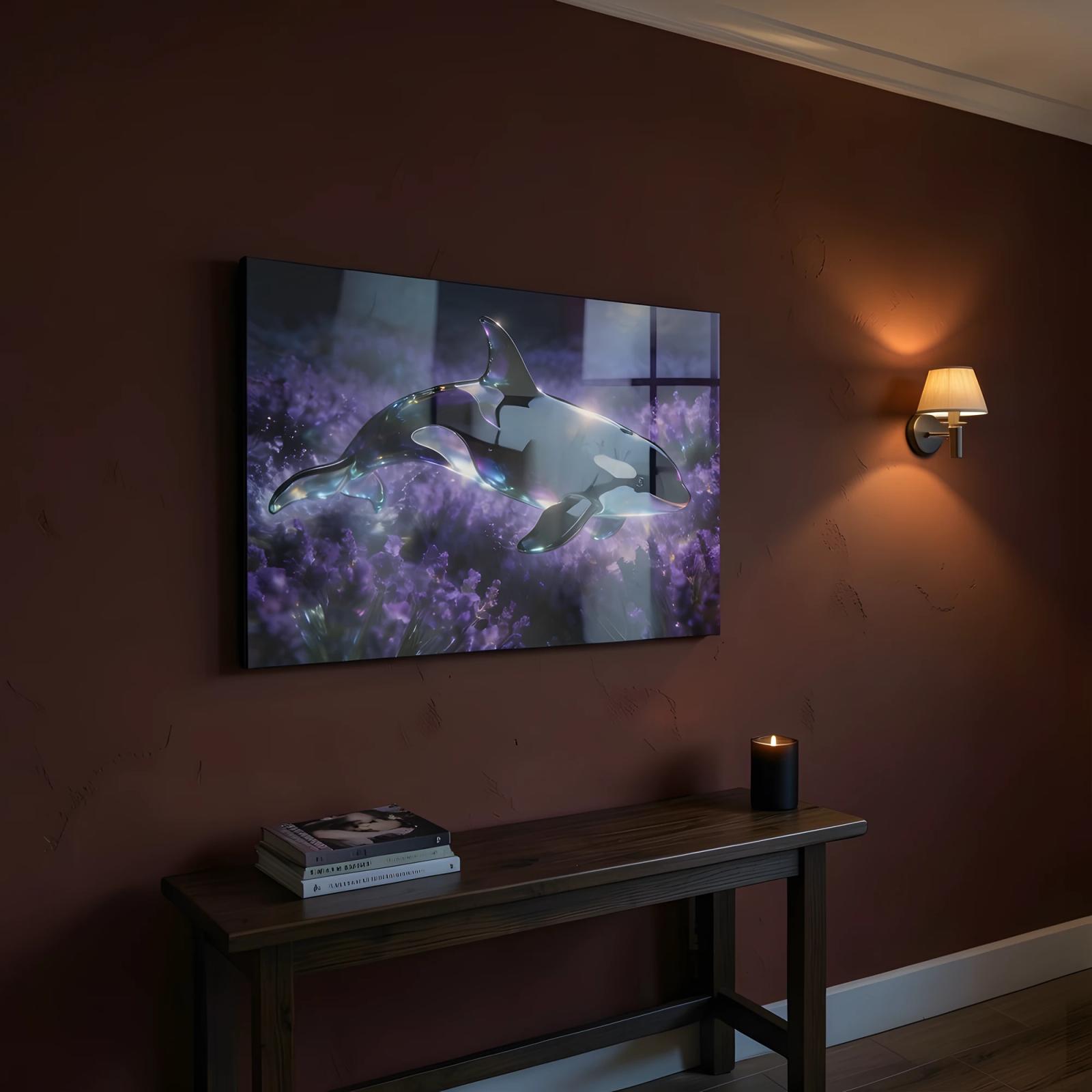 Orca Lavender Field Fantasy Wall Art | Glass Wall Art — 7