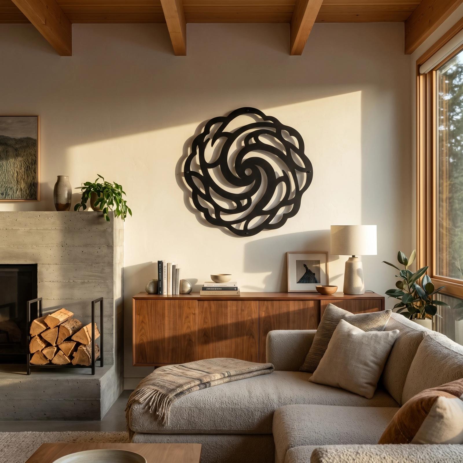 Spiral Rose Metal Wall Art – Bloom Current, Farmhouse Entryway Decor — 4
