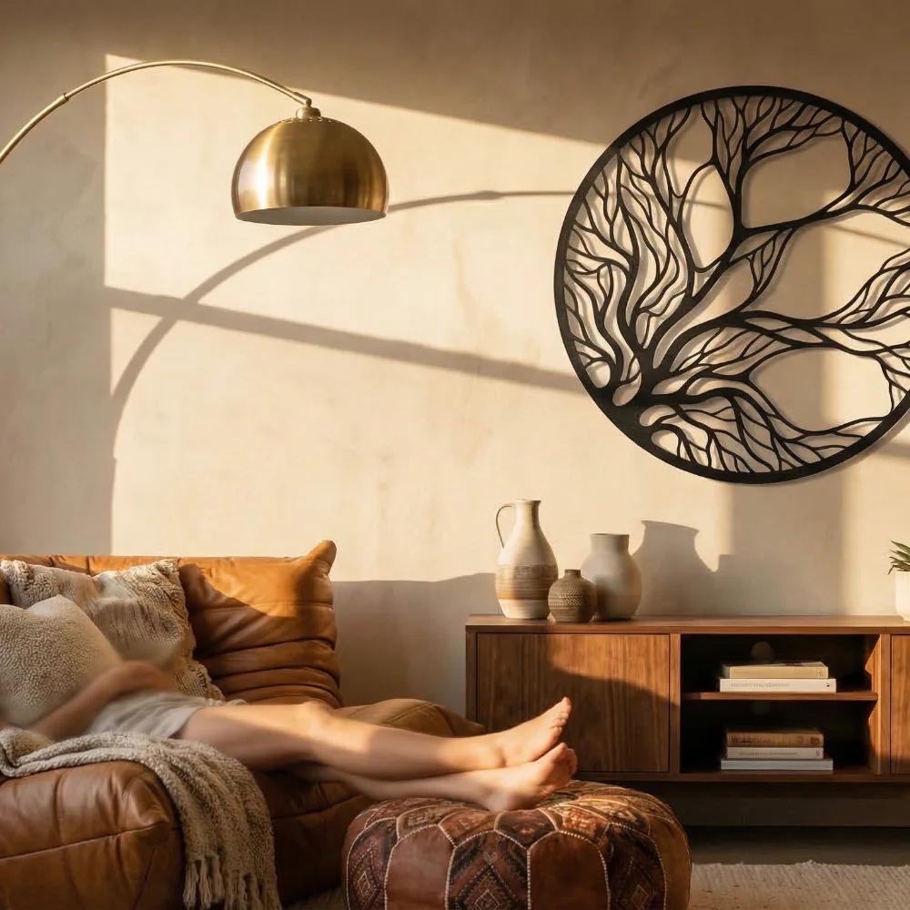 Tree of Life Metal Wall Art – Whispering Branches, Living Room Decor — 8