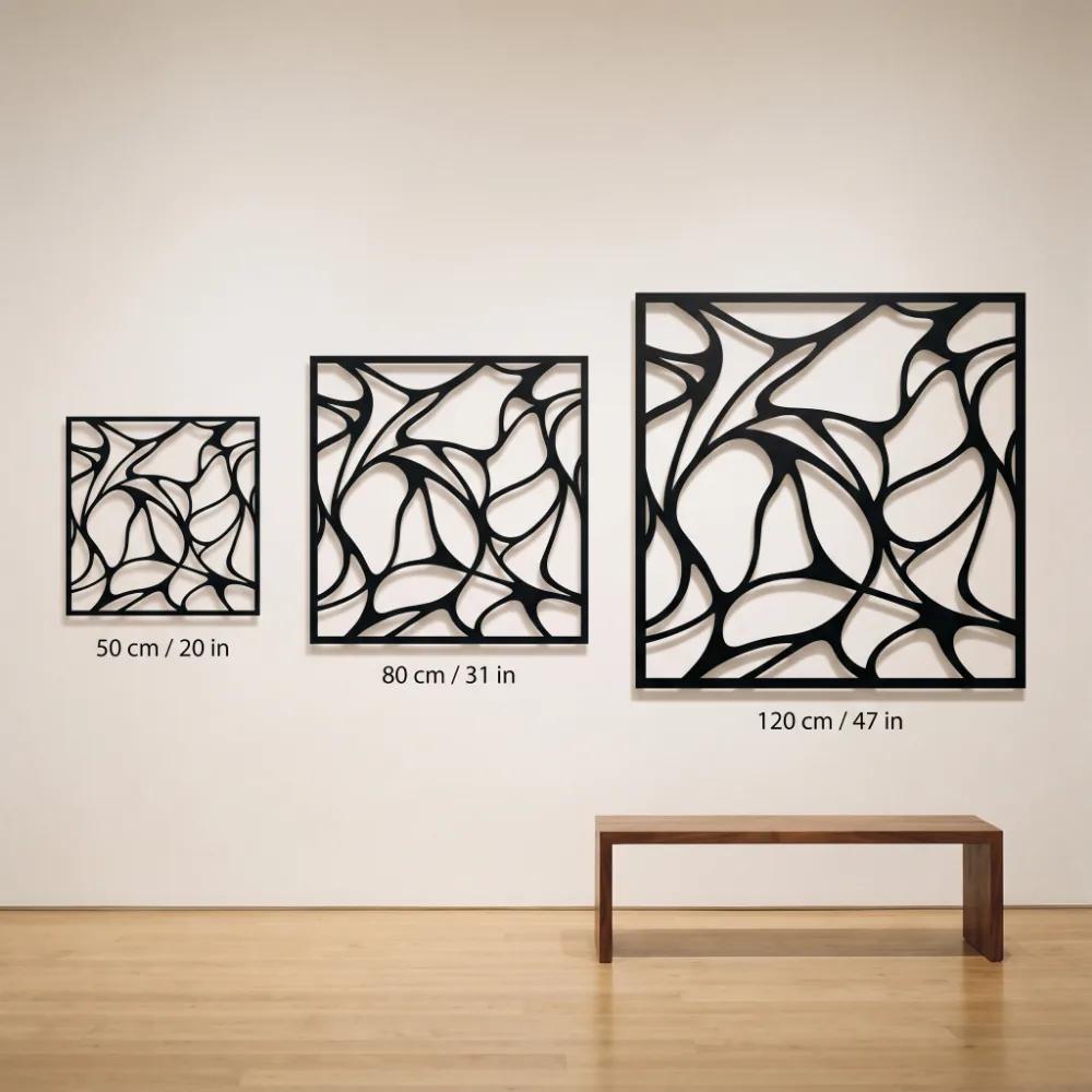 Abstract Metal Wall Art – Fractured Calm, Modern Organic Living Room Decor — 7