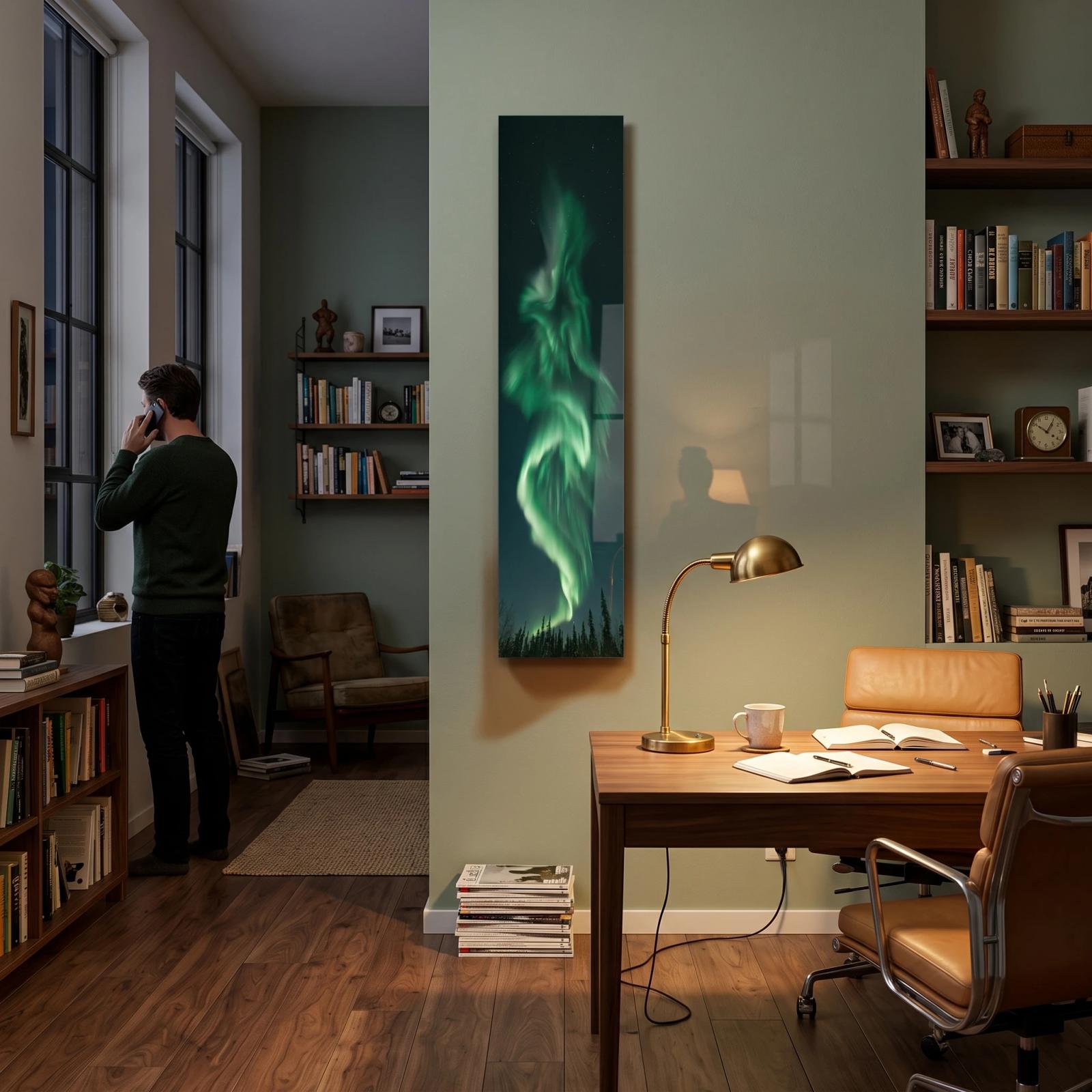 Aurora Borealis Wall Art Vertical Night Sky | Glass Wall Art — 4
