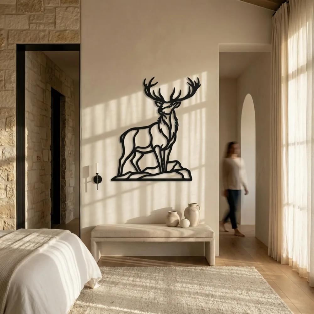 Majestic Buck Metal Wall Art – Alpine Elk, Cabin and Lodge Decor — 4