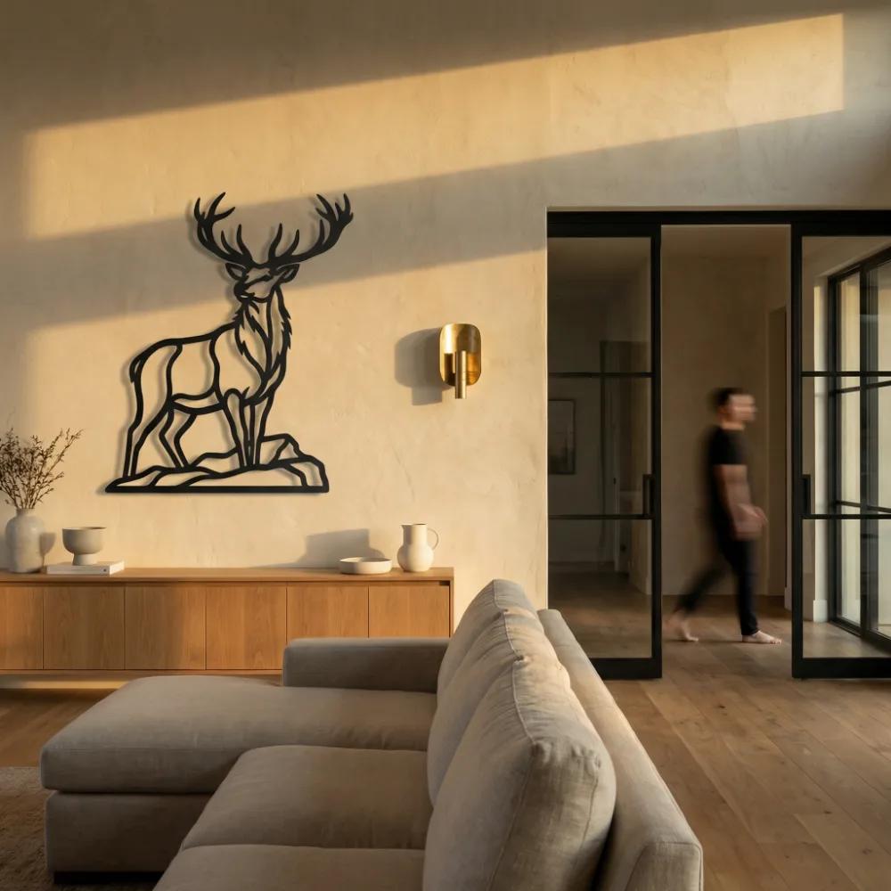 Majestic Buck Metal Wall Art – Alpine Elk, Cabin and Lodge Decor — 5