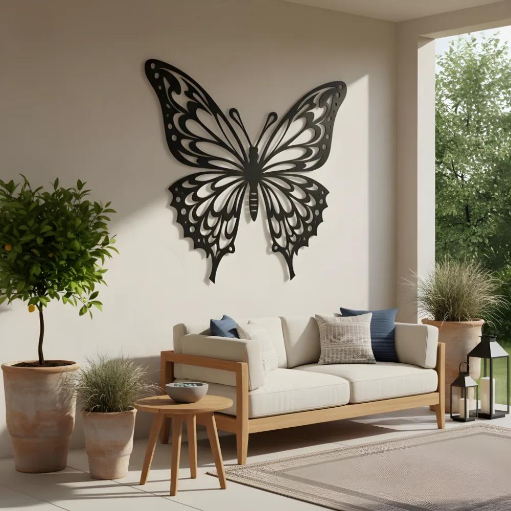 Monarch Butterfly Metal Wall Art – Graceful Wing Decor, Nature Lover Gift — 3