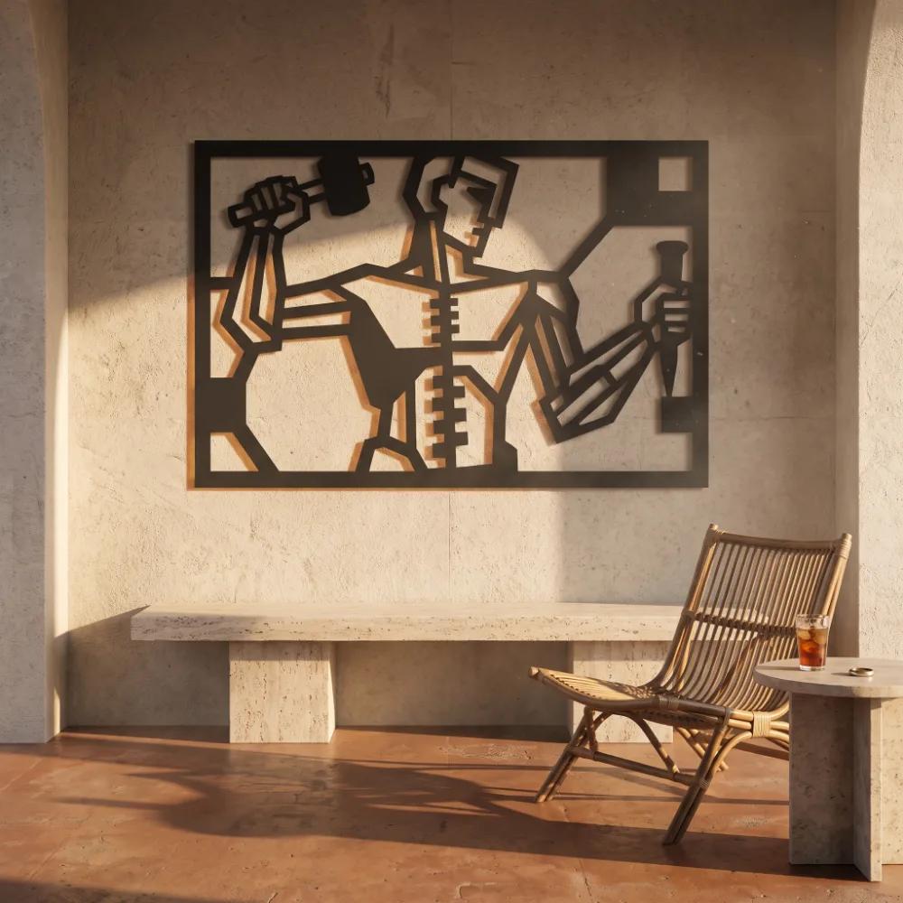 Blacksmith Metal Wall Art – Forge Titan, Industrial Man Cave Decor — 2