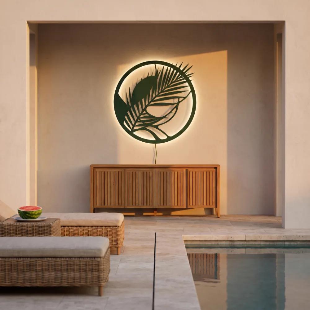Palm Frond Metal Wall Art – Tropic Aura, Coastal Home Decor — 2