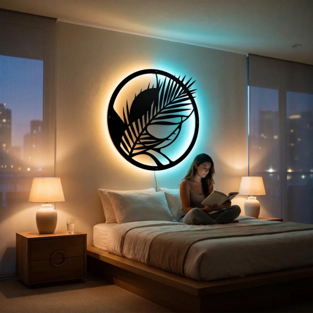 Palm Frond Metal Wall Art – Tropic Aura, Coastal Home Decor — 3