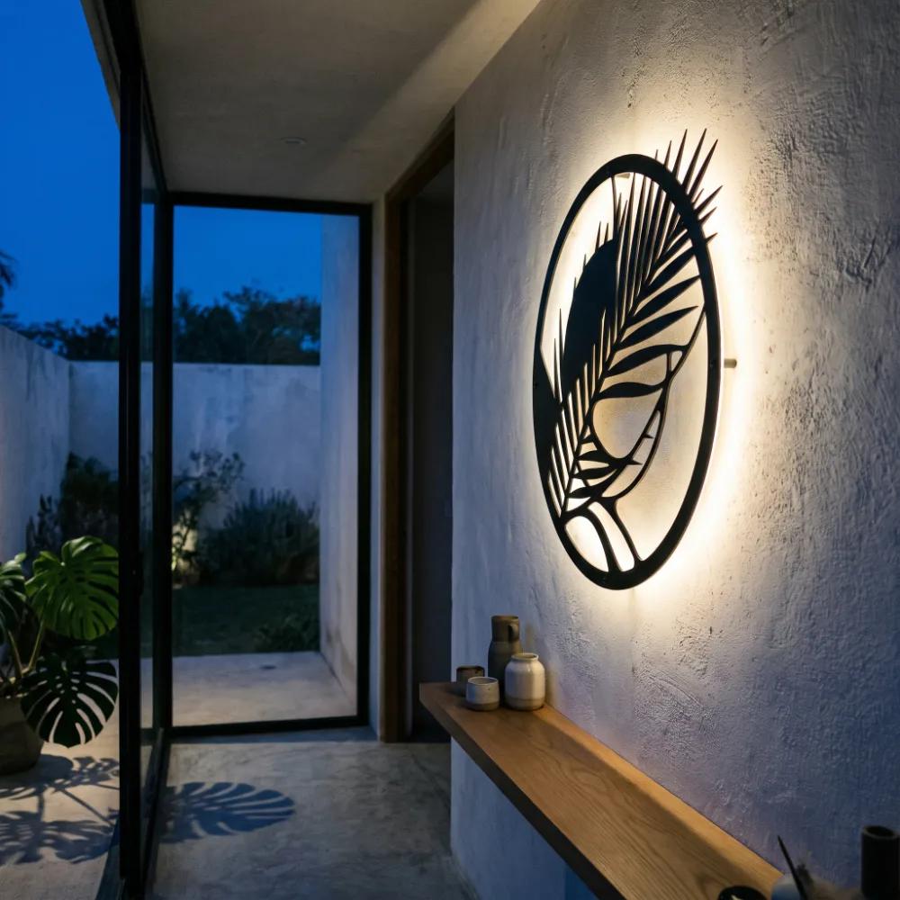 Palm Frond Metal Wall Art – Tropic Aura, Coastal Home Decor — 4