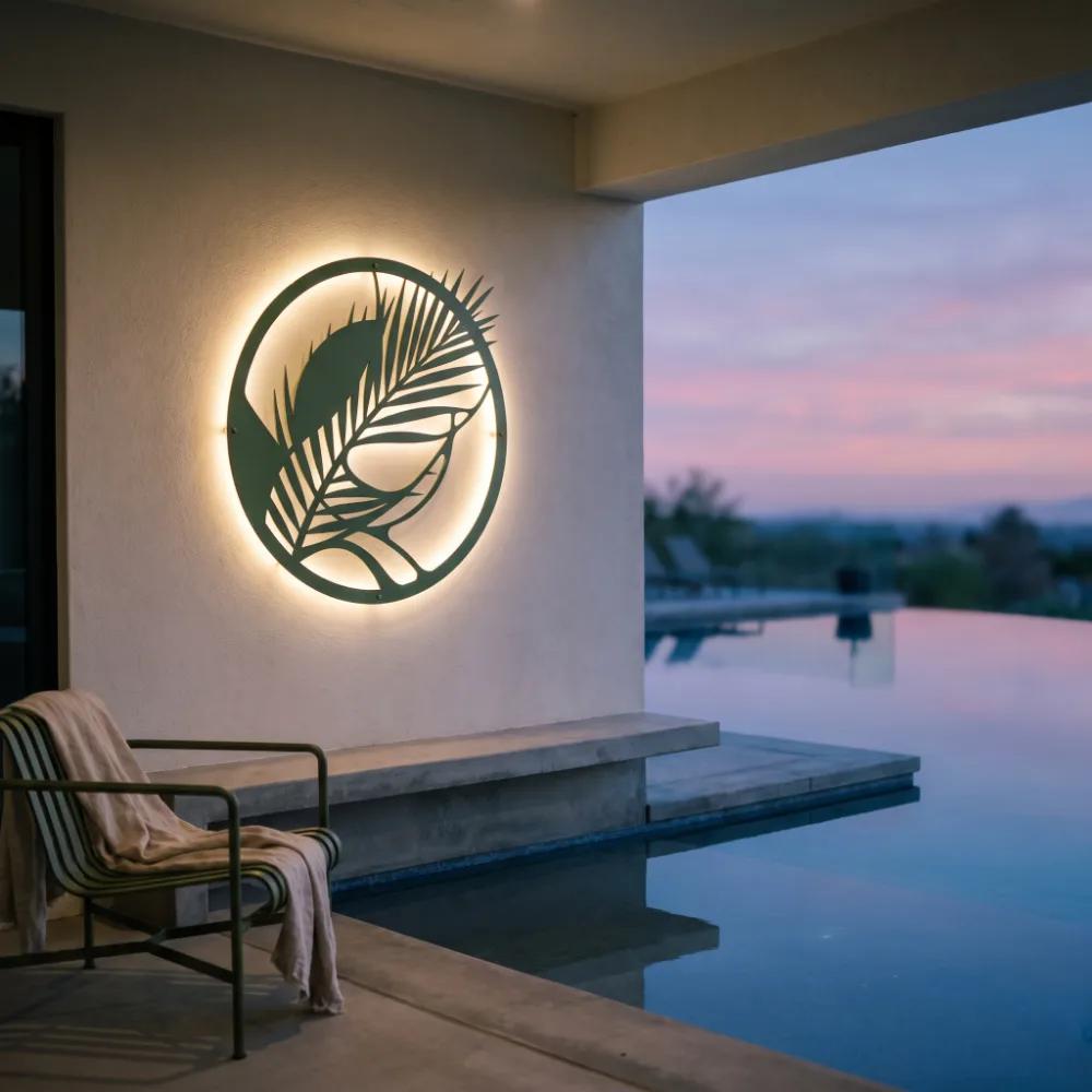 Palm Frond Metal Wall Art – Tropic Aura, Coastal Home Decor